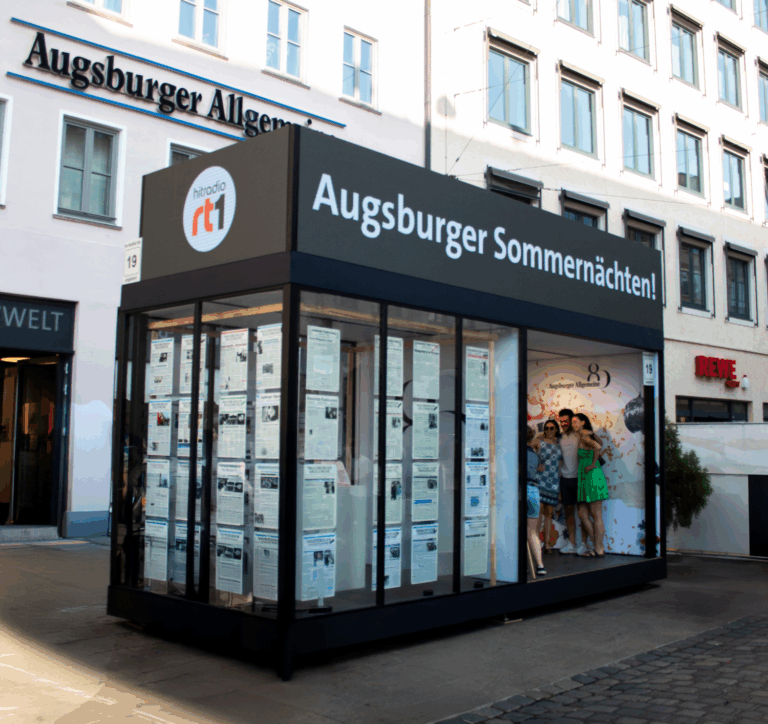 Flexbox mit Fotoecke für die Augsburger Allgemeine auf den Sommernächten 2025