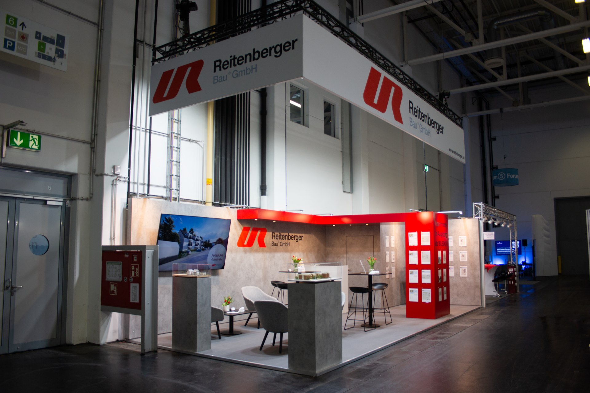 Messestand für Ulrich Reitenberger Bau auf der Immobilientage 2026 in Augsburg